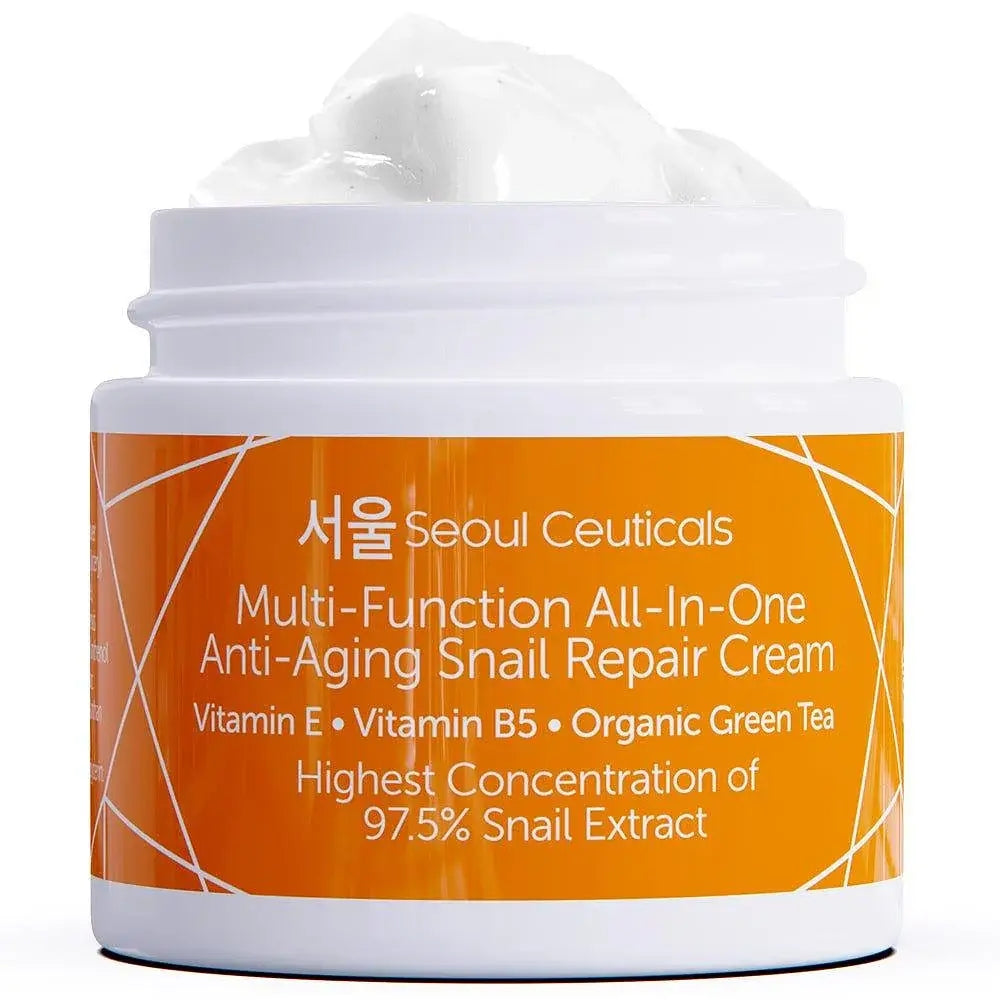 SeoulCeuticals Snail Repair Cream Moisturizer with 97.5% snail mucin for anti-aging and hydration