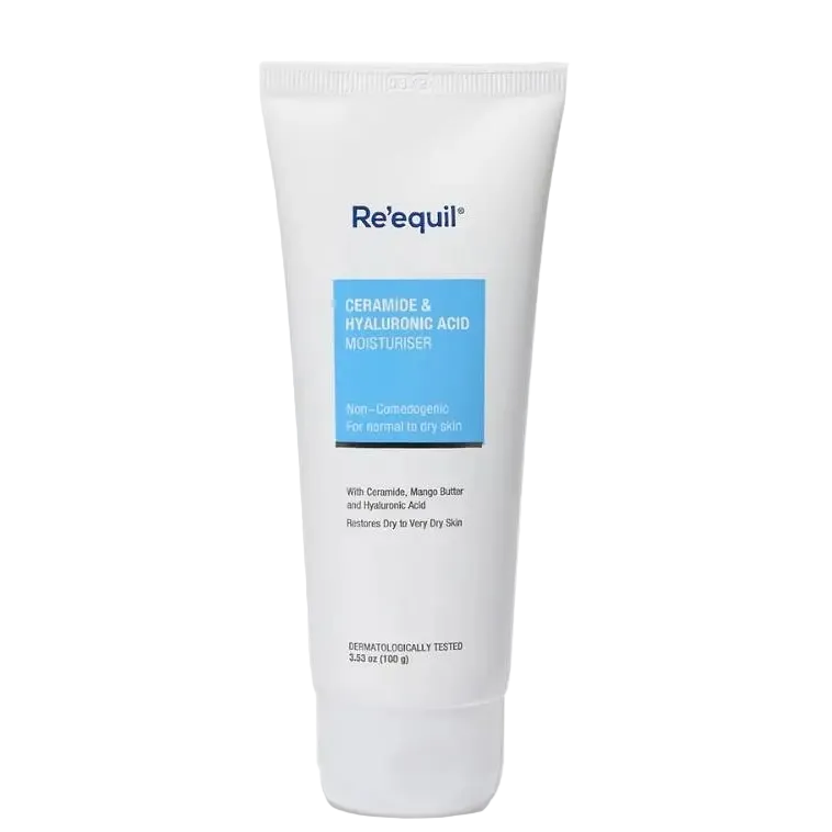 Re'equil Ceramide And Hyaluronic Acid Moisturiser for dry skin hydration and barrier repair