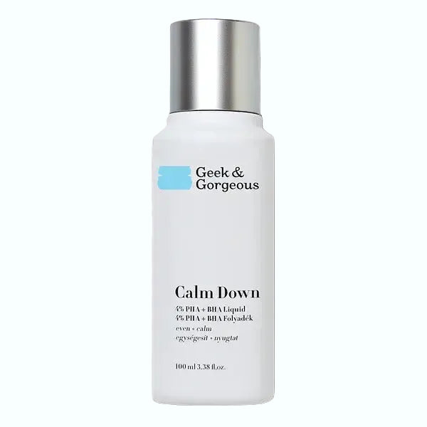 Geek & Gorgeous Calm Down serum with azelaic acid for acne, redness, and brightening
