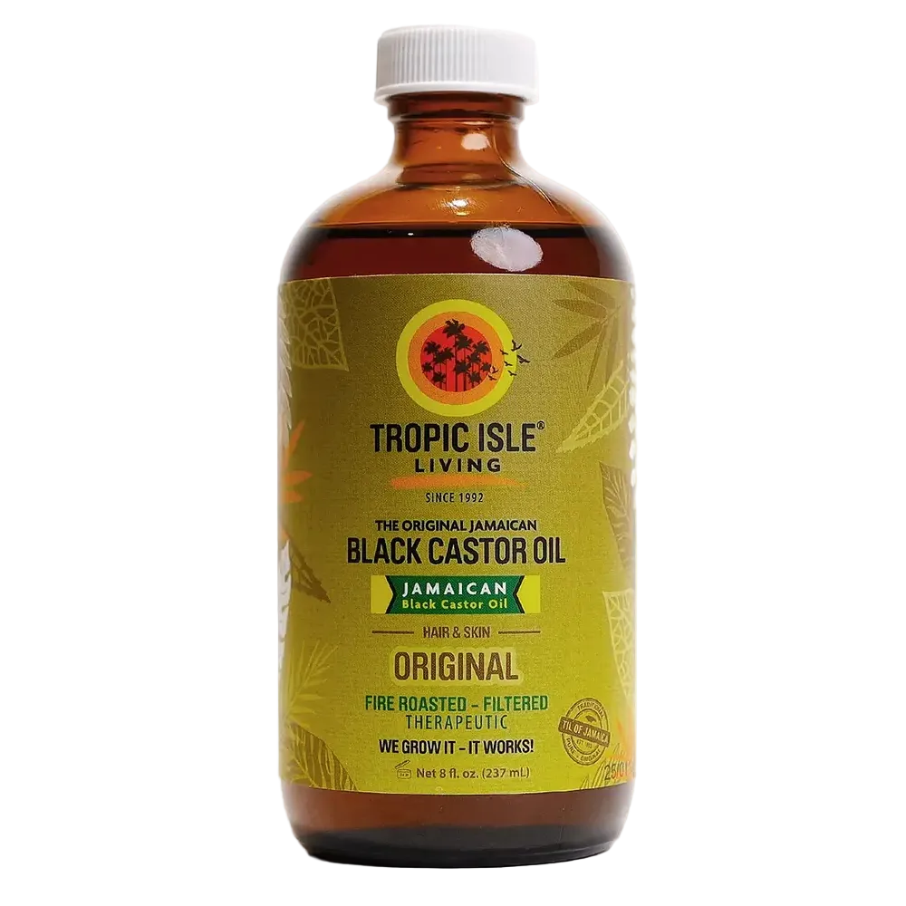 Tropic Isle Living Jamaican Black Castor Oil 4oz for hair growth, scalp care, and skin moisturizing