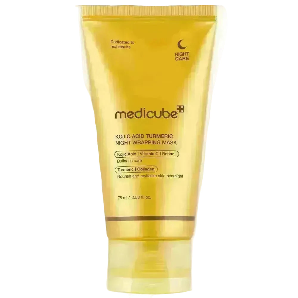 Medicube Kojic Acid Turmeric Night Wrapping Mask for brightening dark spots and overnight radiance