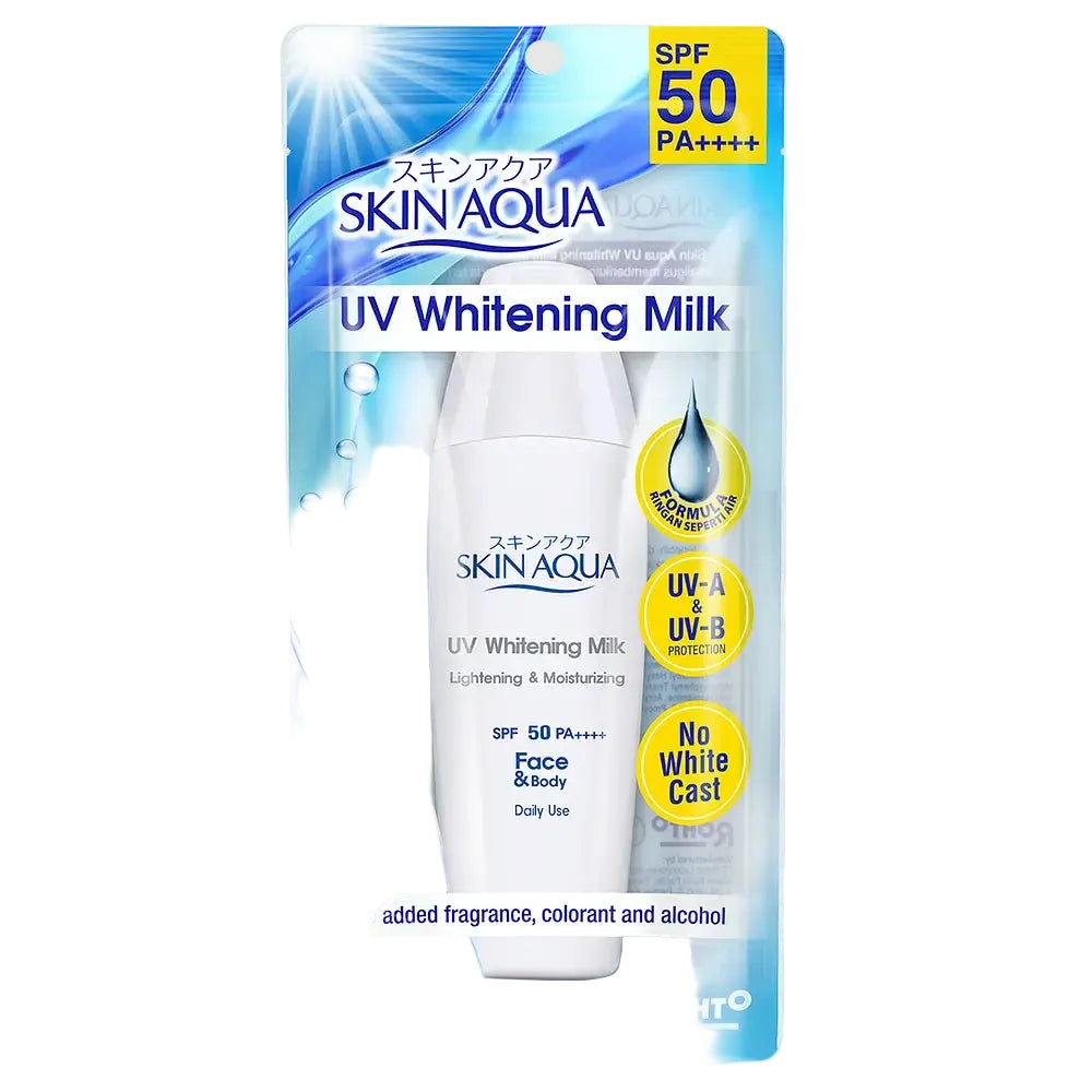 Skin Aqua UV Whitening Milk SPF 50 PA++++ brightening sunscreen for dry and sensitive skin