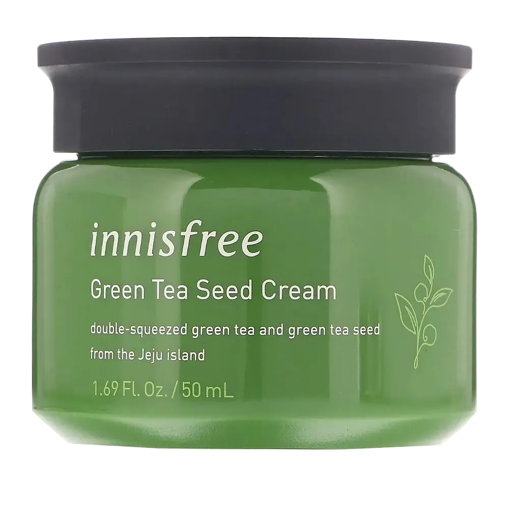 innisfree Green Tea Seed Cream hydrating moisturizer with hyaluronic acid and ceramide for barrier repair