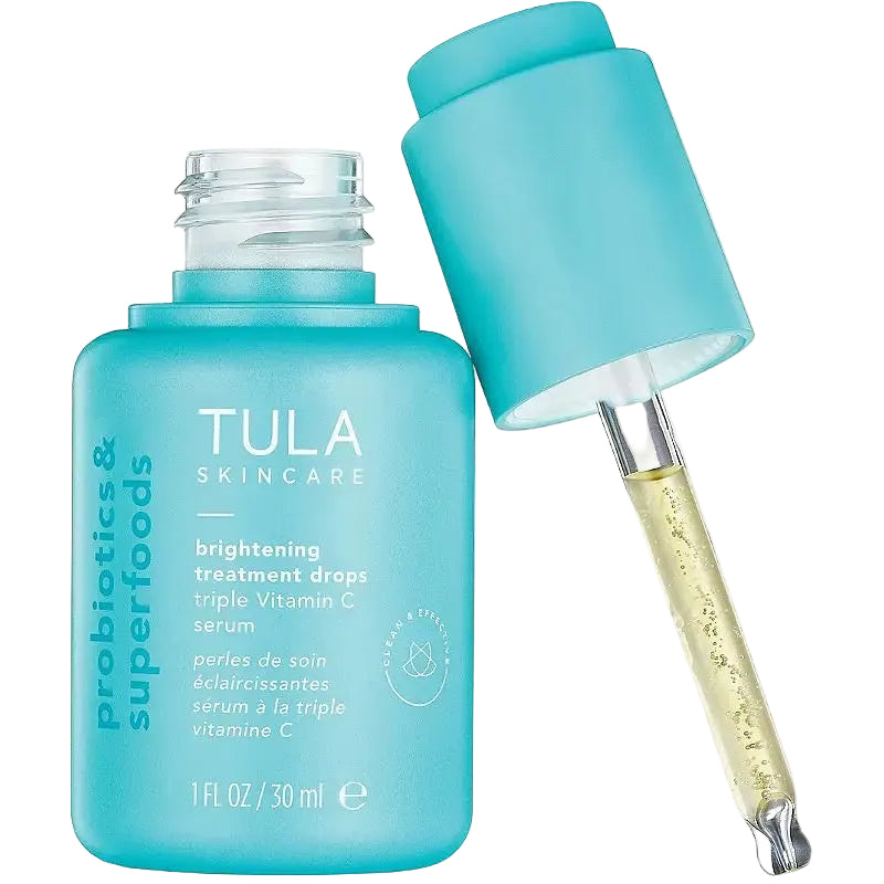 Tula Skincare Brightening Treatment Drops Triple Vitamin C Serum for dark spots and dullness
