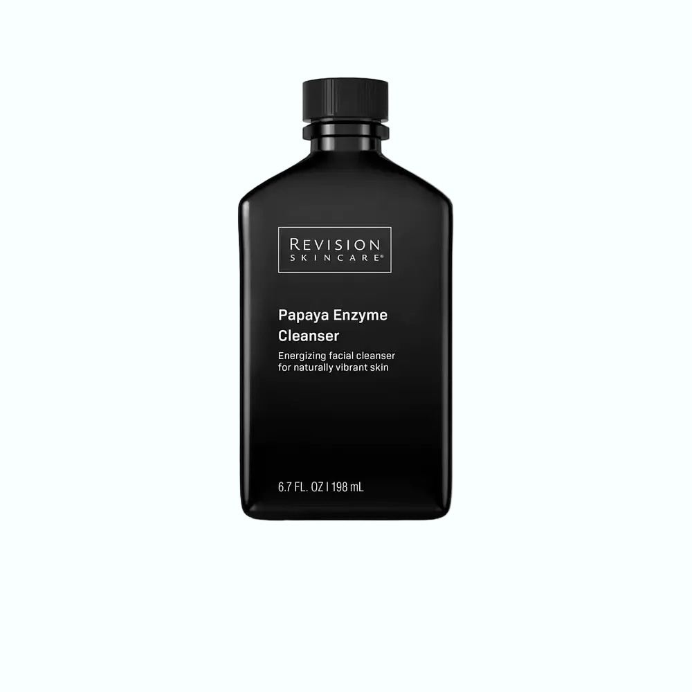Revision Skincare Papaya Enzyme Cleanser for gentle exfoliation and brightening with papain and salicylic acid