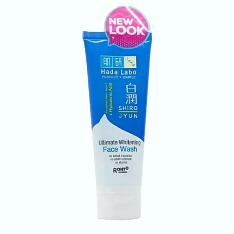Hada Labo Shirojyun Ultimate Whitening Face Wash with arbutin for brightening and hydration