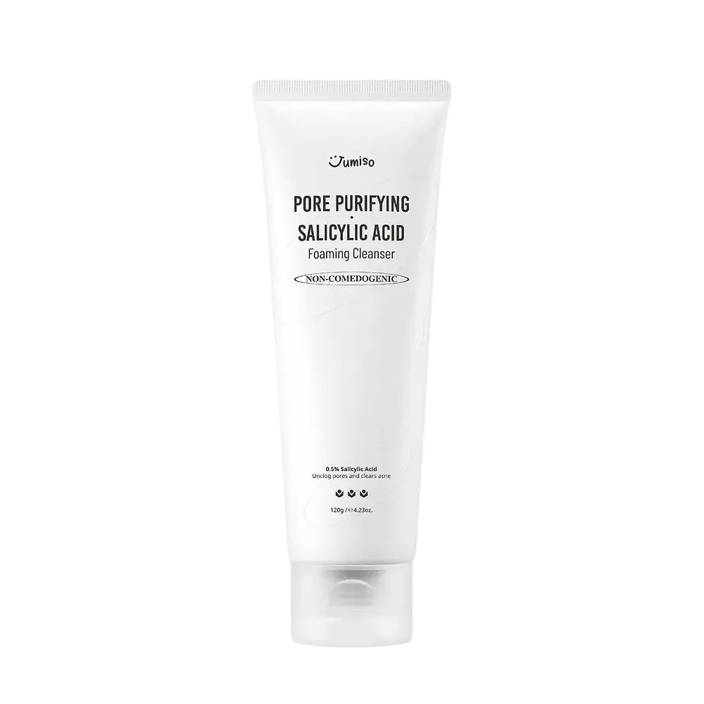 JUMISO Pore Purifying Salicylic Acid Foaming Cleanser with blue clay for acne-prone and oily skin