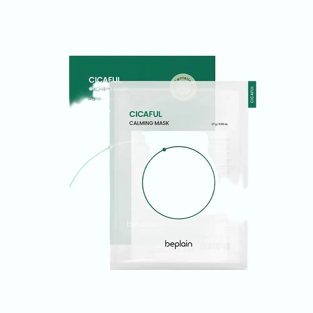 Beplain Cicaful Calming Beauty Mask with centella asiatica for sensitive and irritated skin