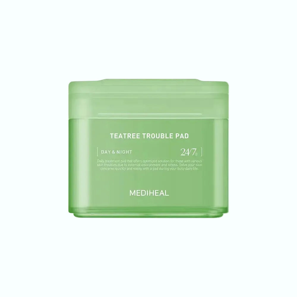 Mediheal Teatree Trouble Pad with tea tree and lactobacillus for acne-prone and sensitive skin calming