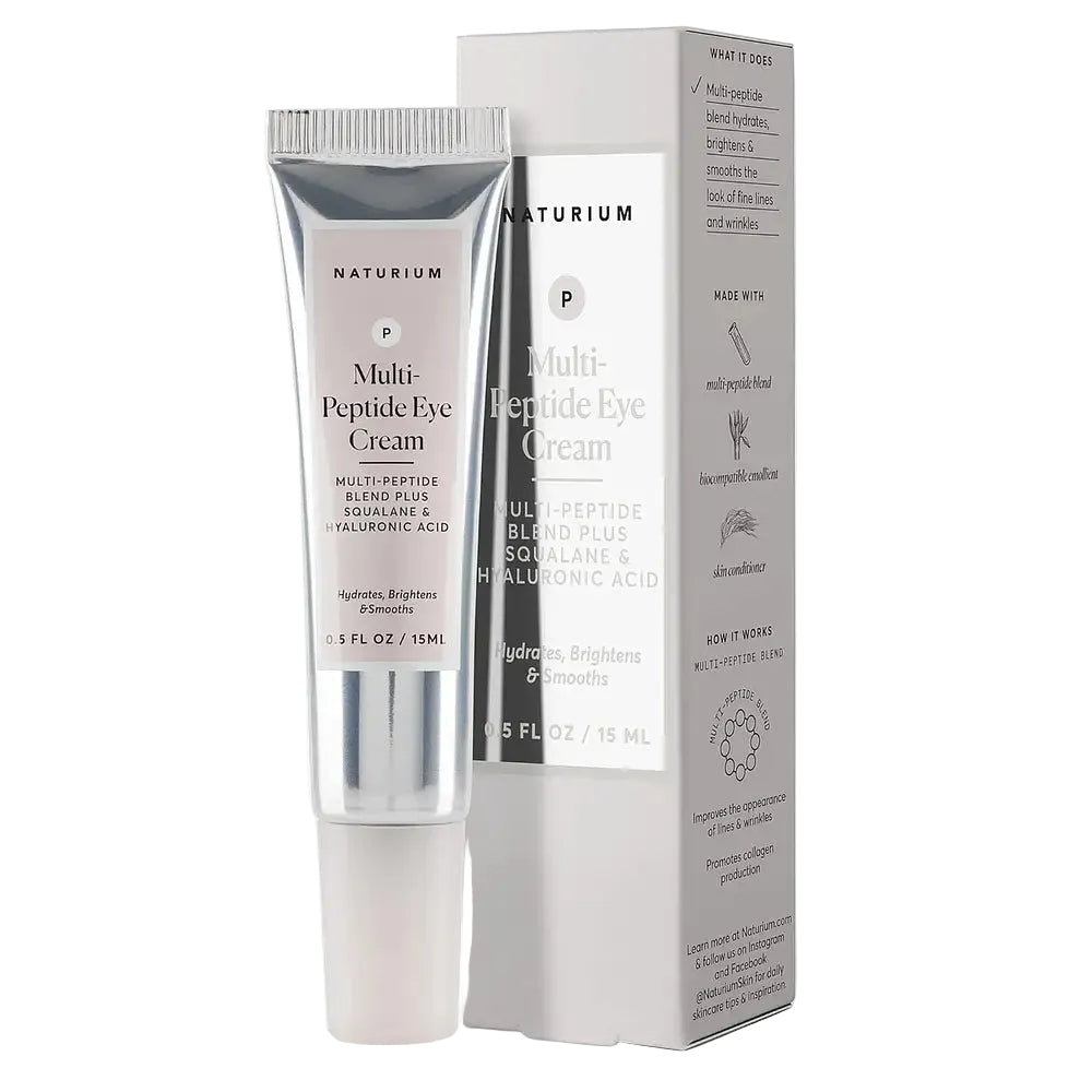 Naturium Multi-Peptide Eye Cream with Argireline for fine lines, wrinkles and dark circles