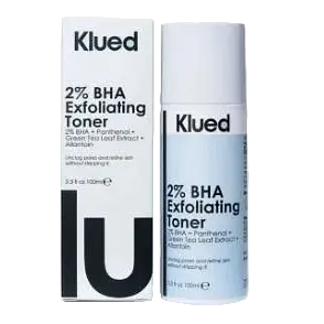 Klued 2% BHA Exfoliating Toner with salicylic acid for acne-prone skin and blackheads