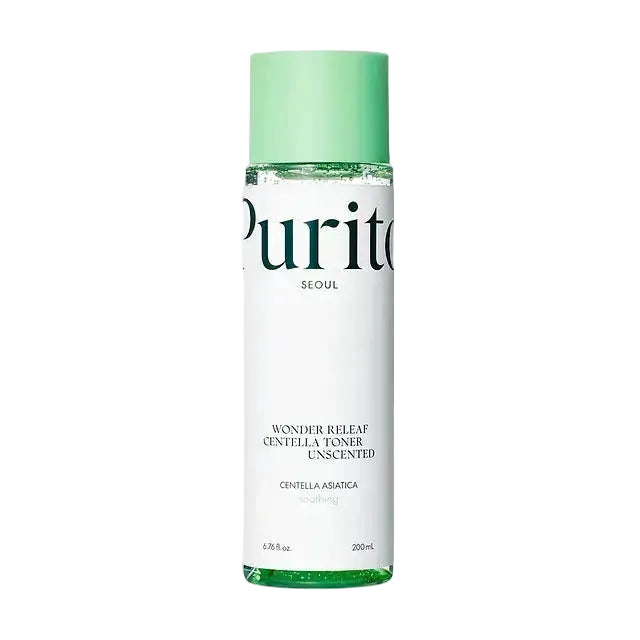 Purito Wonder Releaf Centella Toner Unscented for sensitive skin soothing and hydration with Korean Centella