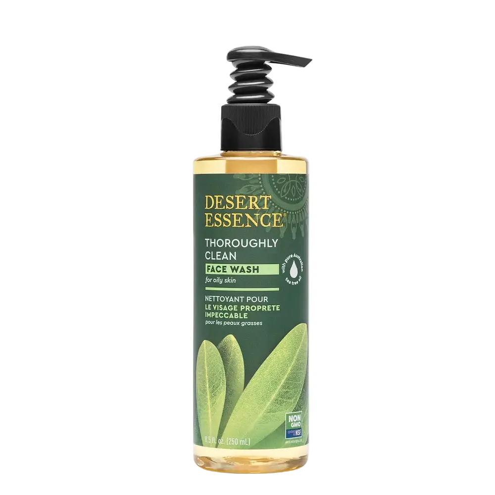Desert Essence Thoroughly Clean Face Wash Original with tea tree oil for oily and combination skin