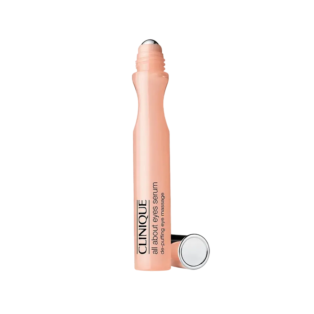Clinique All About Eyes Serum De-Puffing Eye Massage rollerball for dark circles and puffiness