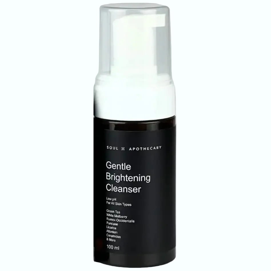 Soul Apothecary Gentle Brightening Cleanser with licorice and white mulberry for brightening and sensitive skin