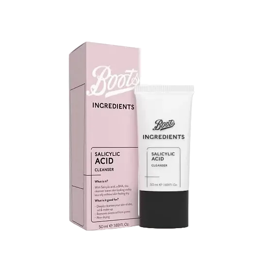 Boots Ingredients Salicylic Acid Cleanser for acne-prone skin and pore cleansing