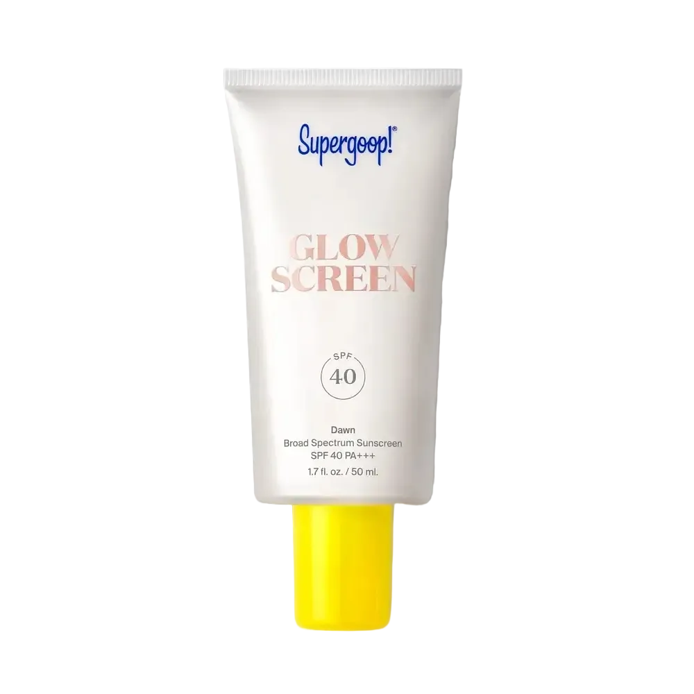 Supergoop! Glowscreen SPF 40 PA+++ tinted sunscreen primer with hyaluronic acid and niacinamide