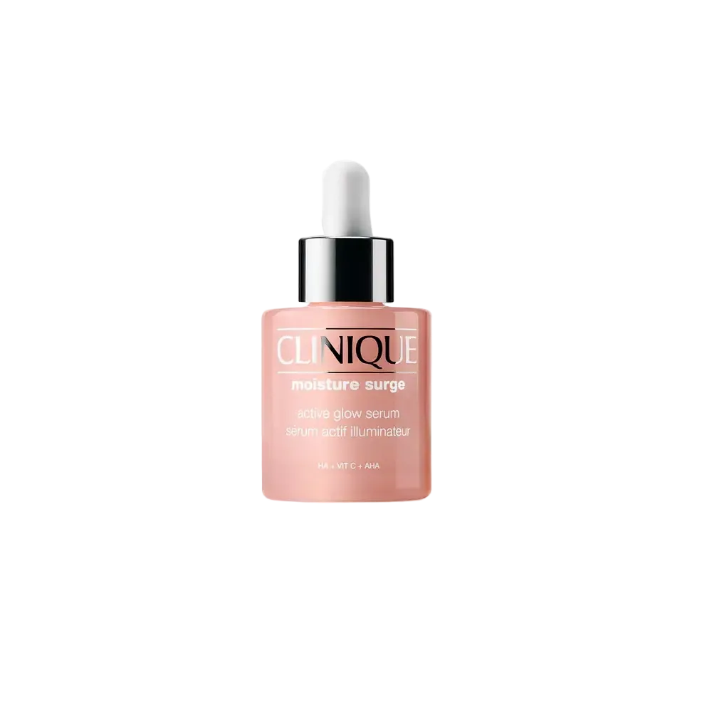 Clinique Moisture Surge Active Glow Serum with lactic acid for hydration and radiant glowing skin