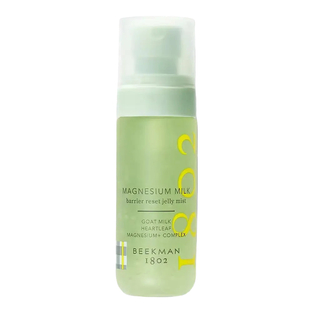 Beekman 1802 Magnesium Milk Barrier Reset Jelly Mist for calming redness and barrier repair