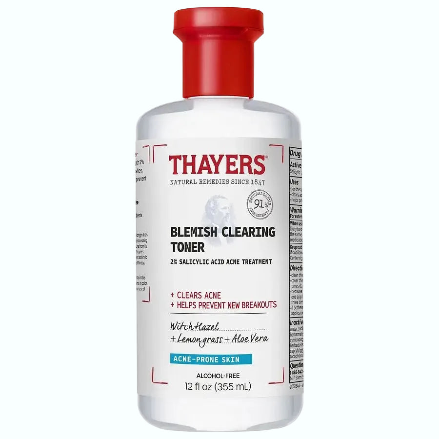 Thayers Blemish Clearing 2% Salicylic Acid Toner fo acne-prone skin with witch hazel and tea tree oil