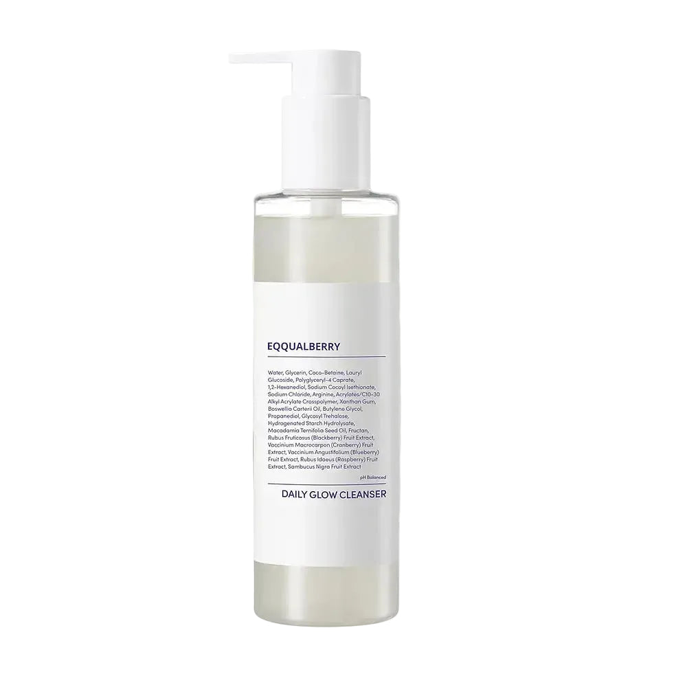 Eqqualberry Daily Glow Cleanser pH balanced gel cleanser for sensitive skin hydration