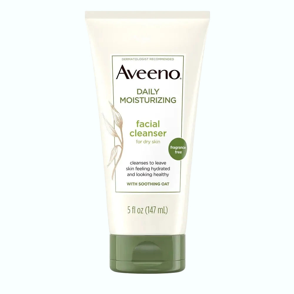 Aveeno Daily Moisturizing Facial Cleanser with colloidal oatmeal for gentle cleansing and hydration