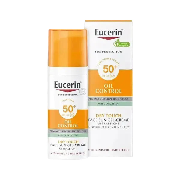 Eucerin Oil Control Sun Gel-Creme SPF 50+ for oily and acne-prone skin with 8-hour shine control
