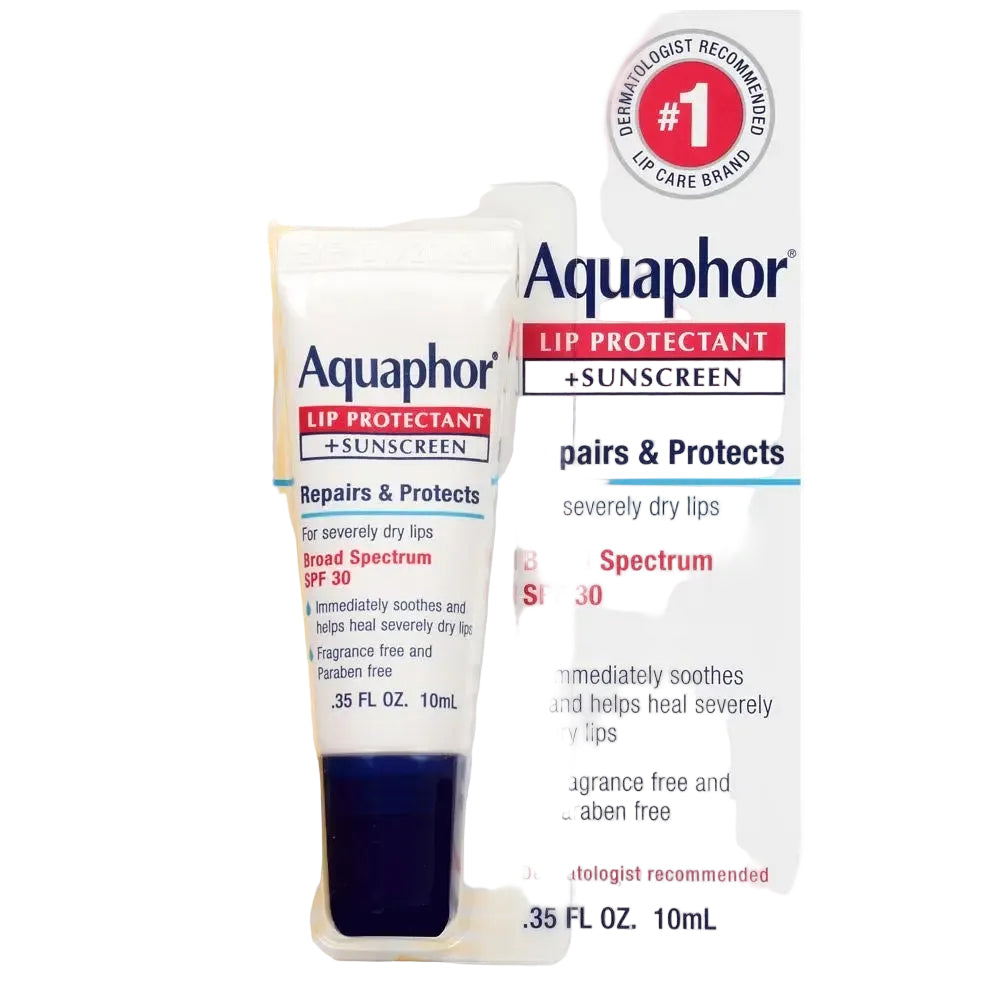 Aquaphor Lip Repair + Protect Broad Spectrum SPF 30 lip balm for chapped lips and sun protection
