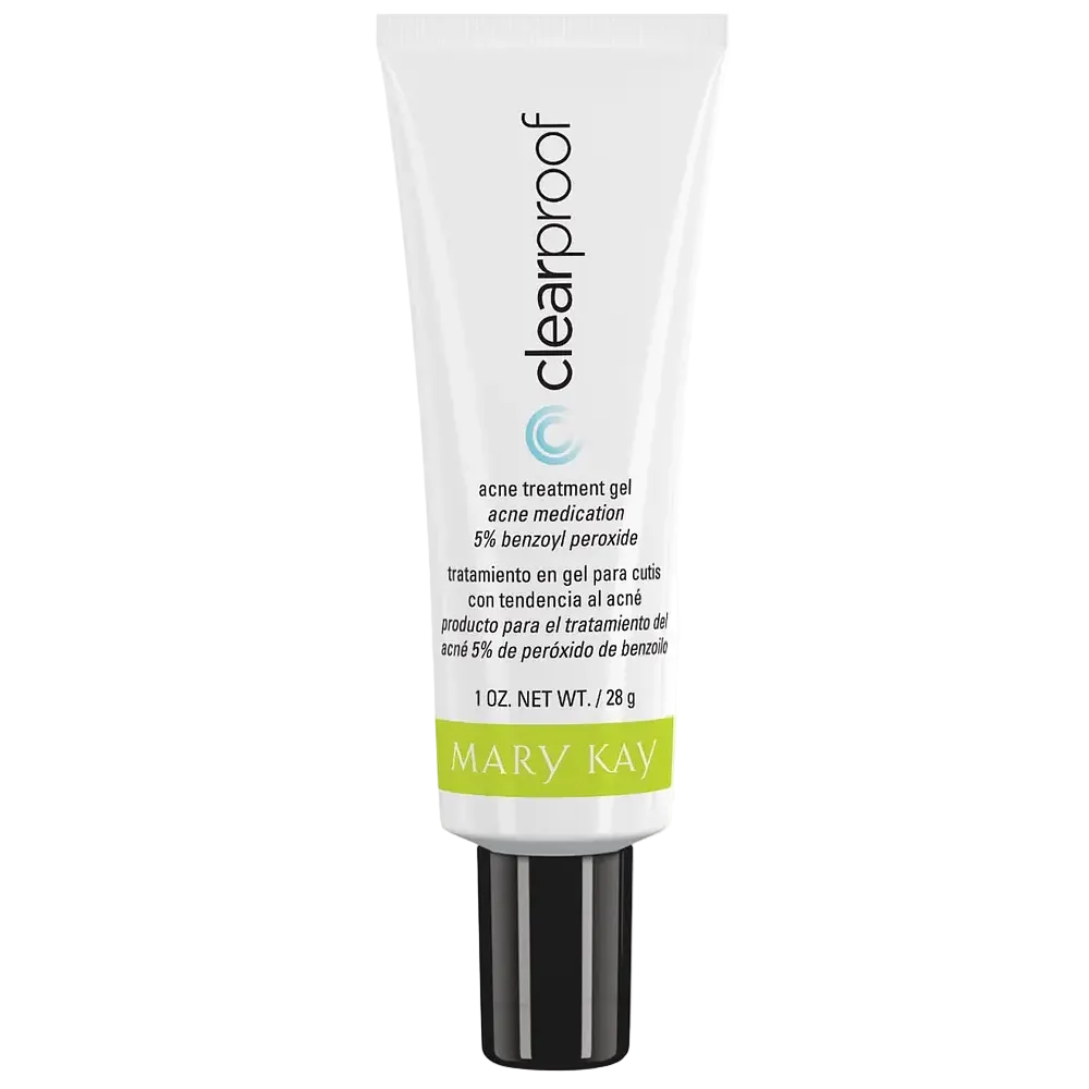 Mary Kay Clear Proof Acne Treatment Gel with benzoyl peroxide for acne treatment and spot fading