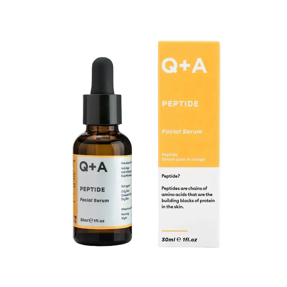 Q + A Peptide Serum with Tripeptide-29 and Hyaluronic Acid for anti-aging and hydration