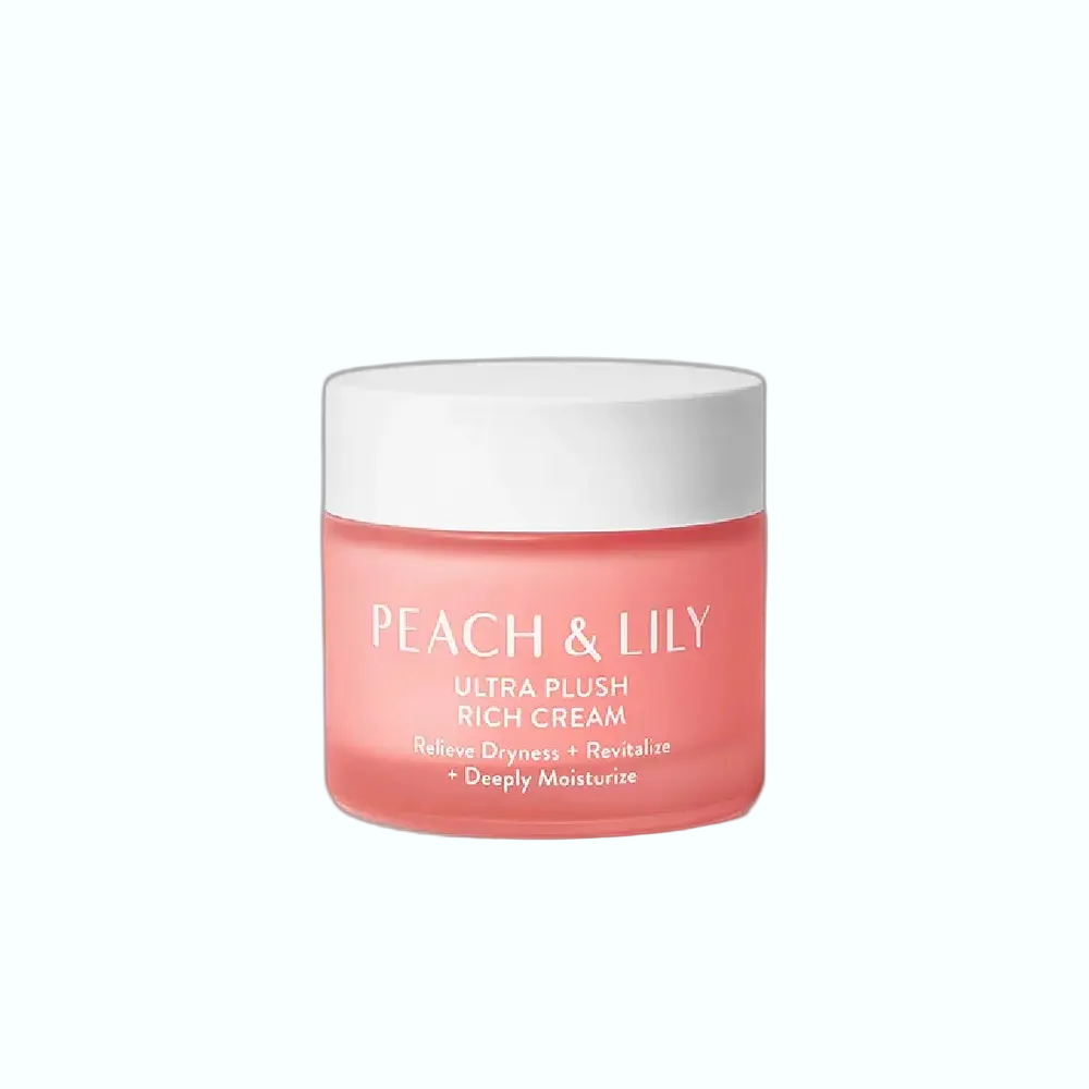 Peach & Lily Ultra Plush Rich Cream hydrating moisturizer for dry skin with hyaluronic acid and ceramides