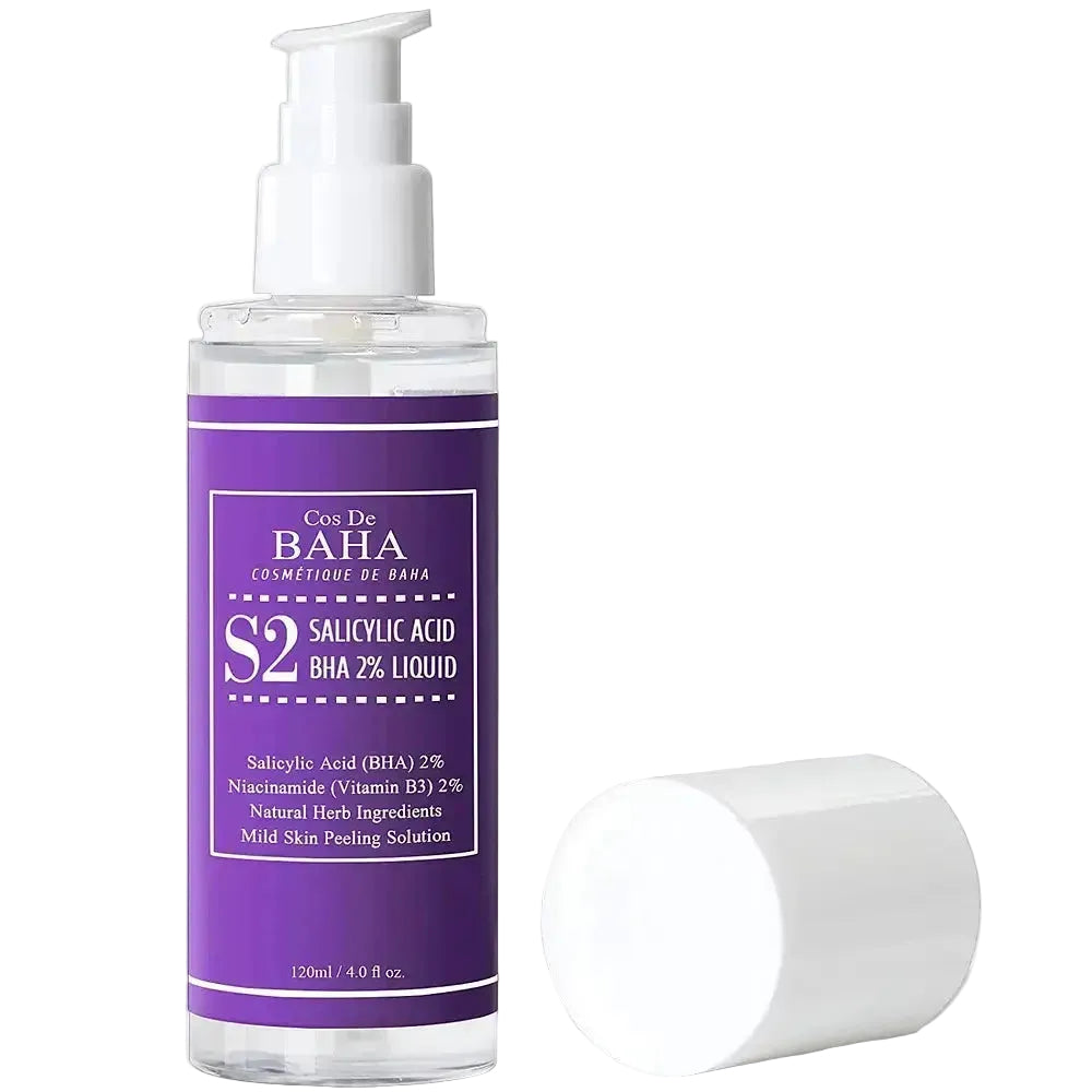 Cos De BAHA S2 Salicylic Acid 2% Liquid BHA exfoliant for acne and pore care