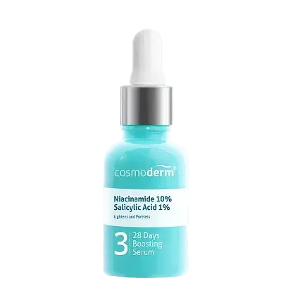 Cosmoderm Niacinamide 10% + Salicylic Acid 1% Serum for acne, oil control and brightening