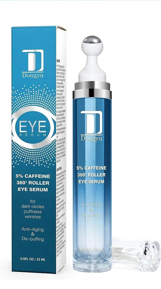 5% Caffeine Eye Serum And Under Eye Roller Cream