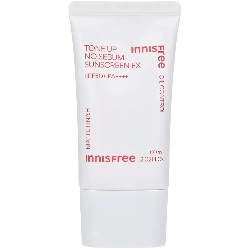 innisfree Tone Up No Sebum Sunscreen EX SPF 50+ for oily skin tone-up and UV protection