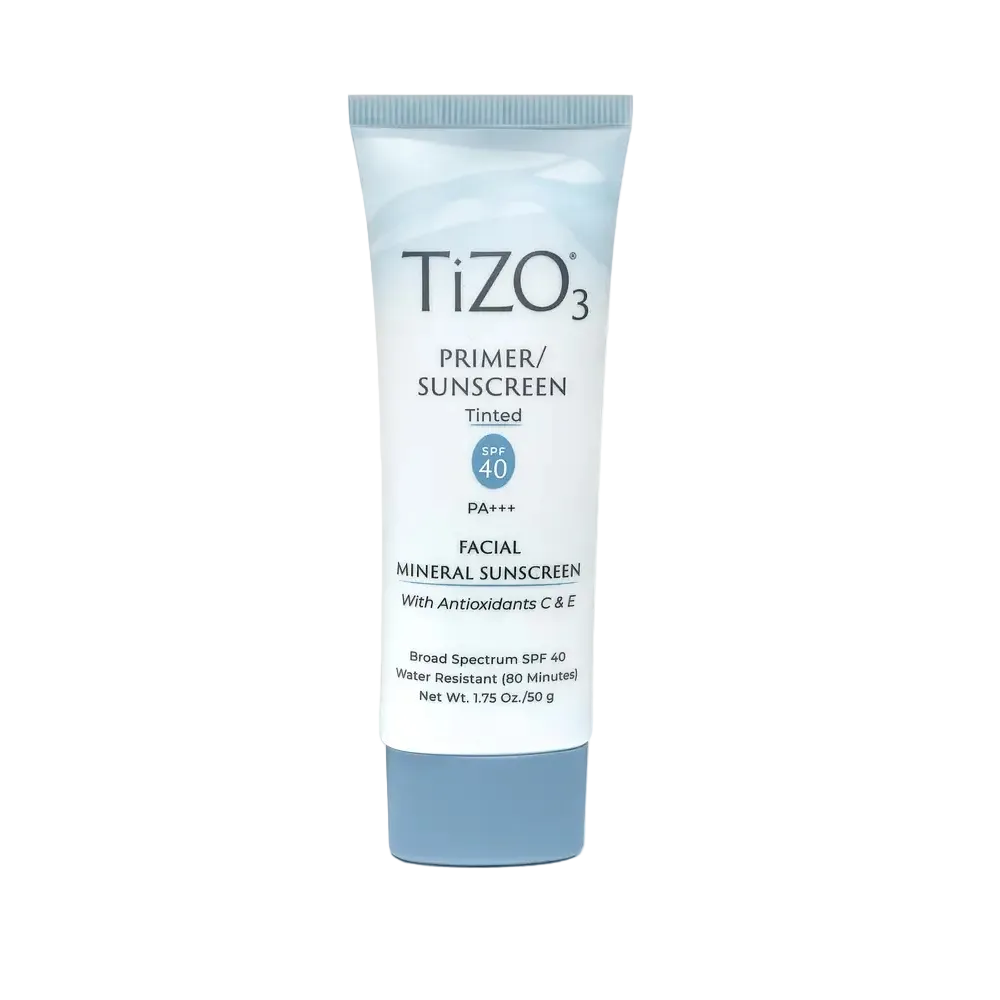 TIZO Facial Primer Tinted SPF 40 PA+++ mineral sunscreen for sensitive skin with matte finish