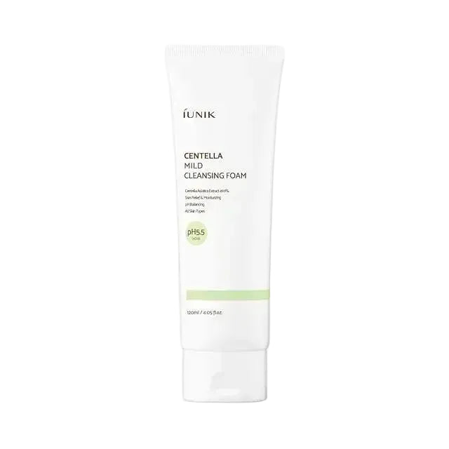 iUNIK Centella Mild Cleansing Foam pH 5.5 gentle foam cleanser for sensitive skin with centella asiatica