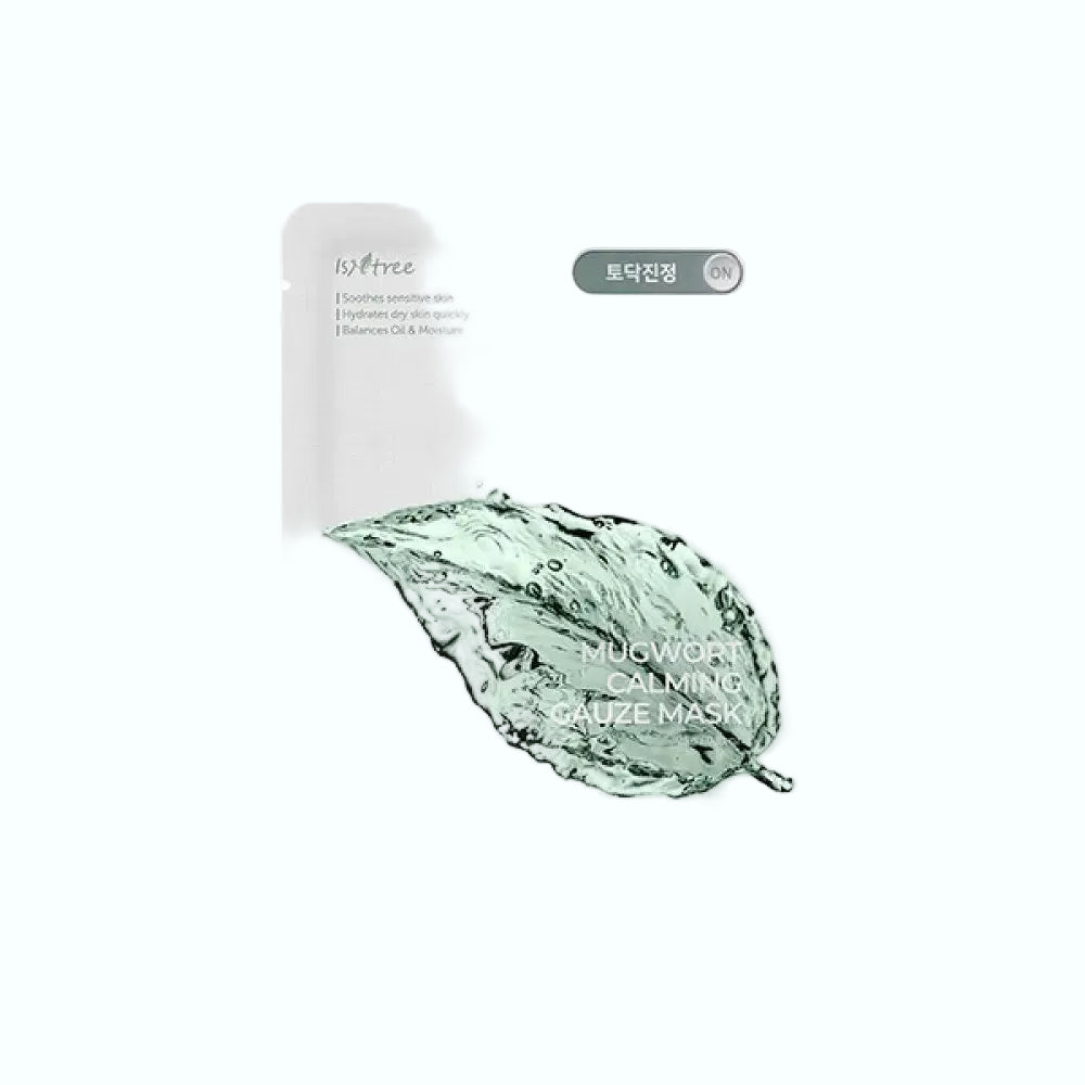 Isntree Mugwort Calming Gauze Mask for sensitive skin soothing and hydration