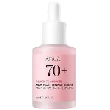 Anua Peach 70 Niacin Serum for brightening, hydration, and glass skin