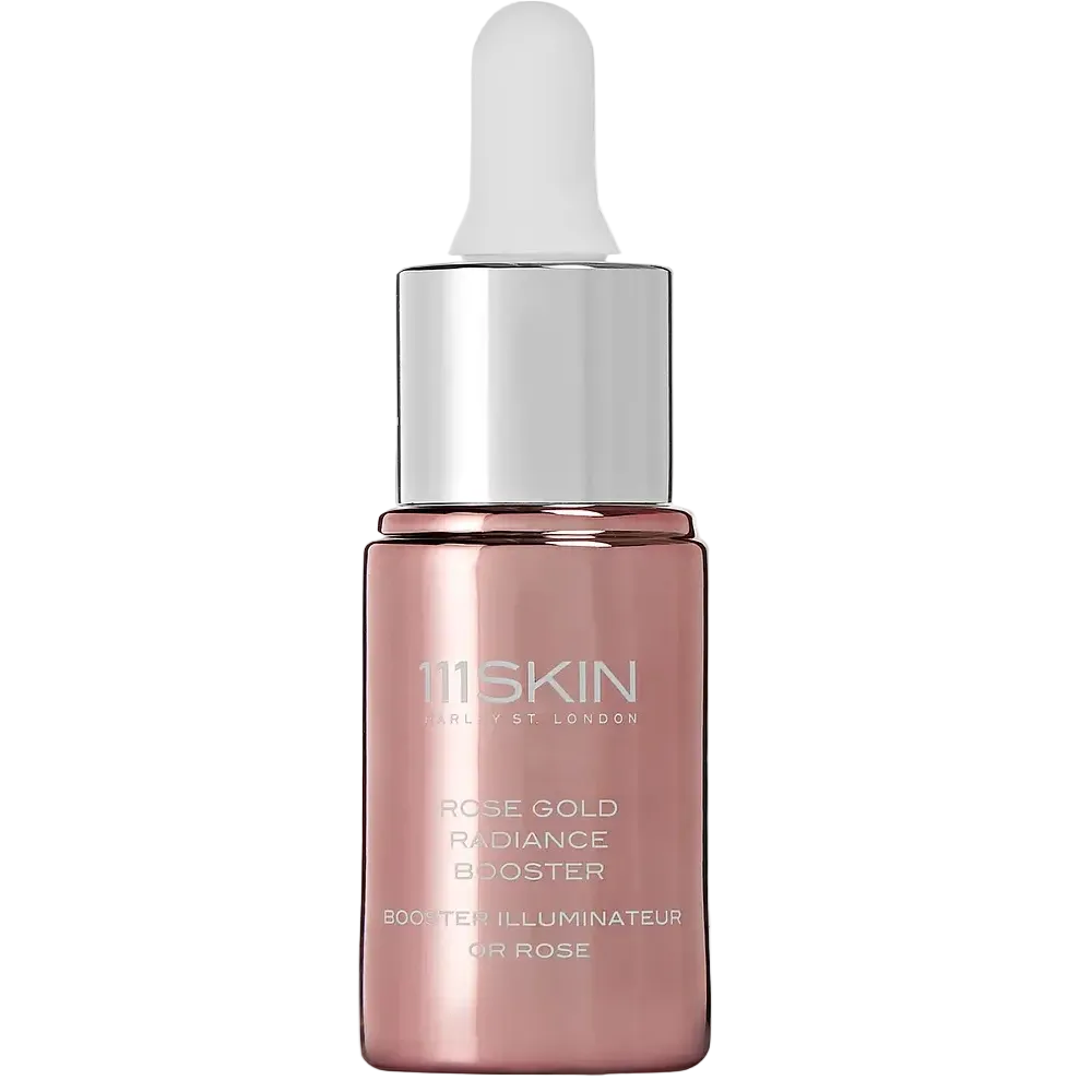 111SKIN Rose Gold Radiance Booster serum for instant glow, hydration and brightening with pure gold and niacinamide