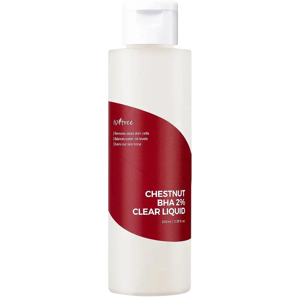 Isntree Chestnut BHA 2% Clear Liquid exfoliating toner for pore care and smooth skin with salicylic acid