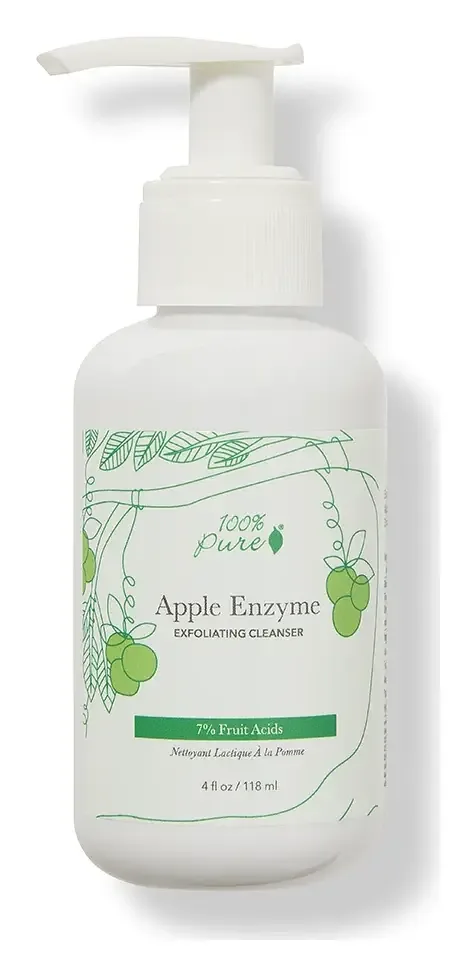 100% Pure 7% Fruit Acids Apple Enzyme Exfoliating Cleanser