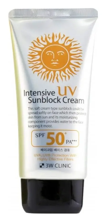 3W Clinic Intensive UV Sunblock Cream SPF50+ PA+++