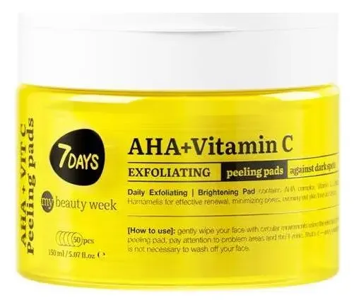7 Days AHA+Vitamin C Exfoliating Peeling Pads