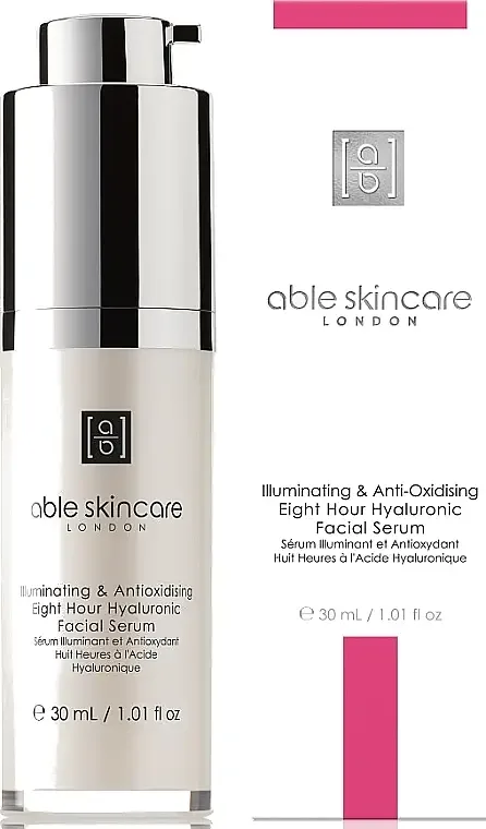 able skincare London Illuminating & Antioxidising Eight Hour Hyaluronic Facial Serum