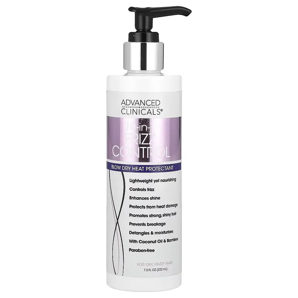 ADVANCED CLINICALS 10-In-1 Frizz Control Blow Dry Heat Protectant