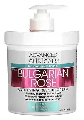 ADVANCED CLINICALS Bulgarian Rose Anti-Aging Rescue Cream