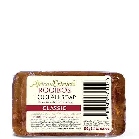 African Extracts Rooibos Skin Care Glycerine Loofah Soap