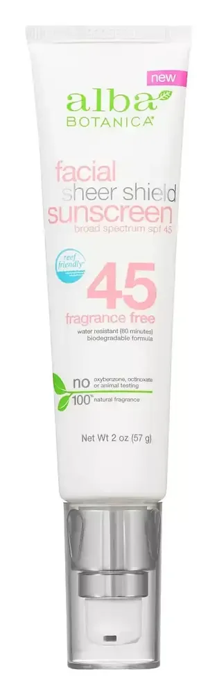 Alba Botanica Facial Sheer Shield Sunscreen SPF 45