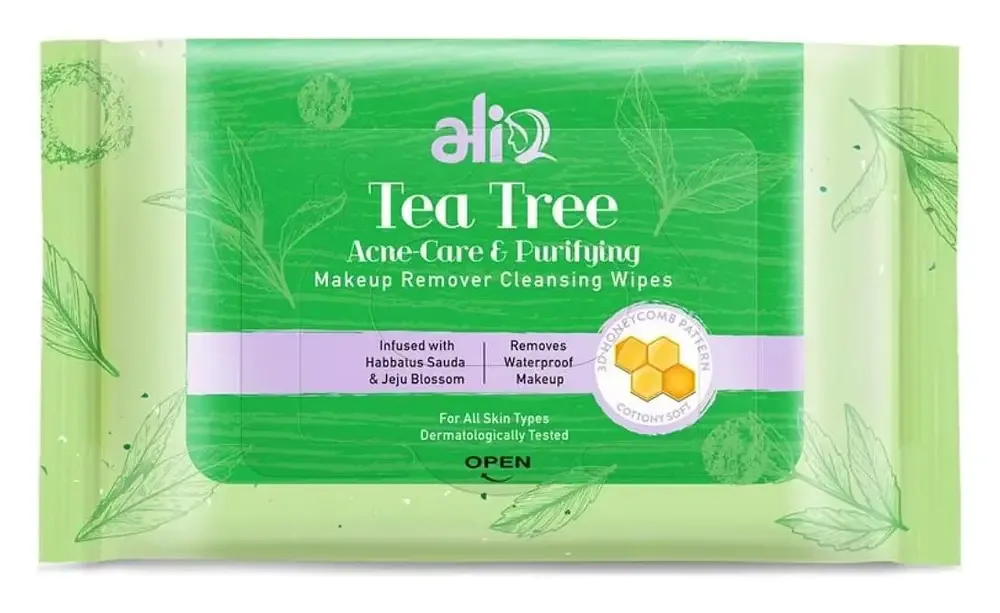 Alia Tea Tree Makeup Remover Cleansing Wipes